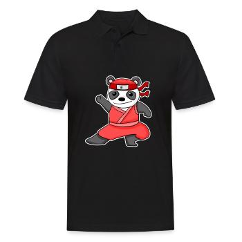 Ninja Panda - Men's Polo Shirt - black - Front - Kai (181cm)
