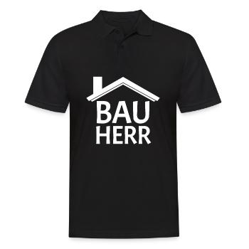 Bauherr Baumeister Hausbau Geschenk - Männer Poloshirt - Schwarz - Vorne - Kai (181cm)