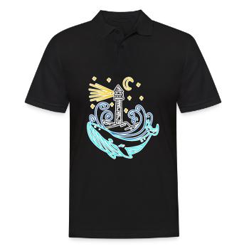 Leuchtturm Küste See Meer - Männer Poloshirt - Schwarz - Vorne - Kai (181cm)