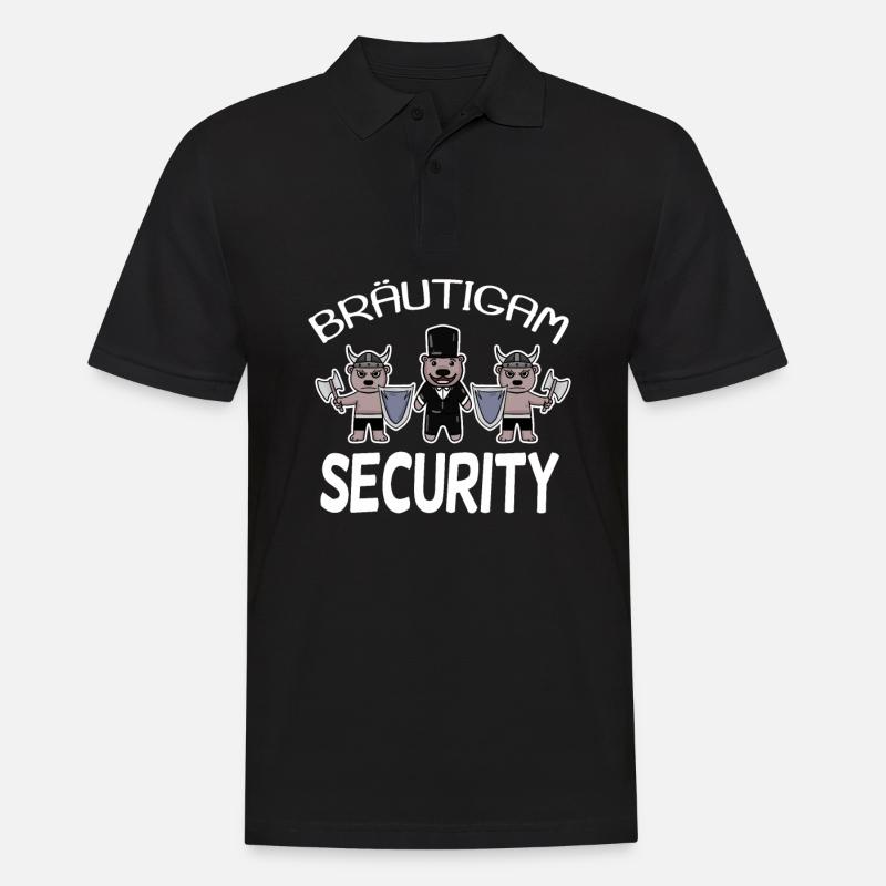 Bräutigam Security Wikinger - Männer Poloshirt - Schwarz
