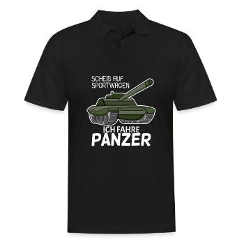 Panzer Militär Geschenk - Männer Poloshirt - Schwarz - Vorne - Kai (181cm)