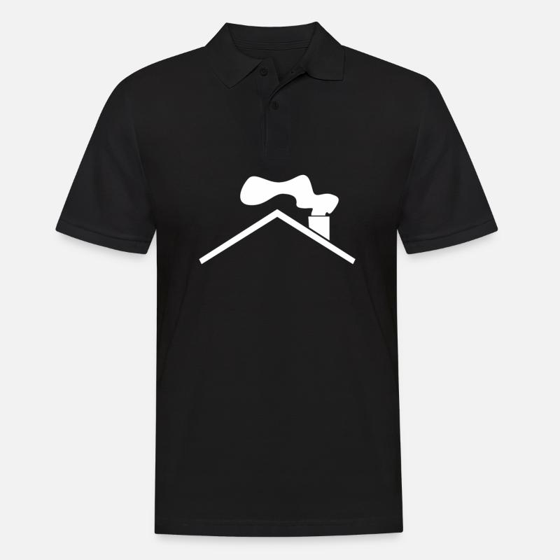 Dach - Männer Poloshirt - Schwarz