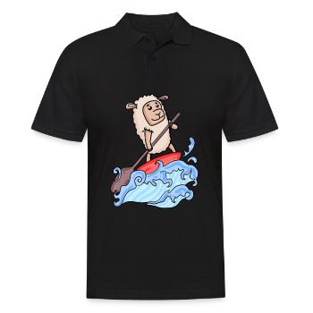 SUP - Stand Up Paddling Paddleboarding - Men's Polo Shirt - black - Front - Kai (181cm)