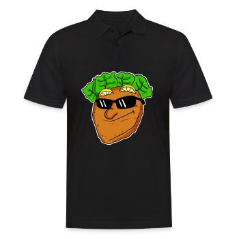 Cool schnitzel with sunglasses - Men's Polo Shirt - black - Front - Kai (181cm)