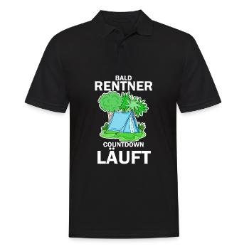 Bald Rentner Countdown läuft - Männer Poloshirt - Schwarz - Vorne - Kai (181cm)