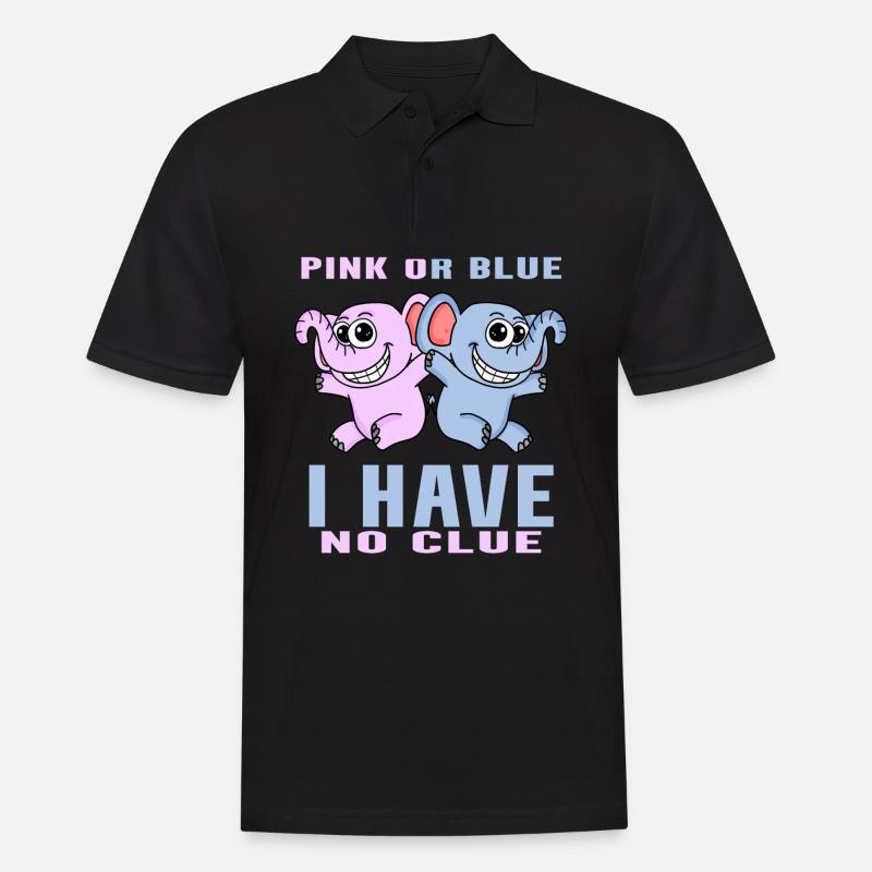 Pink oder Blau - Männer Poloshirt - Schwarz