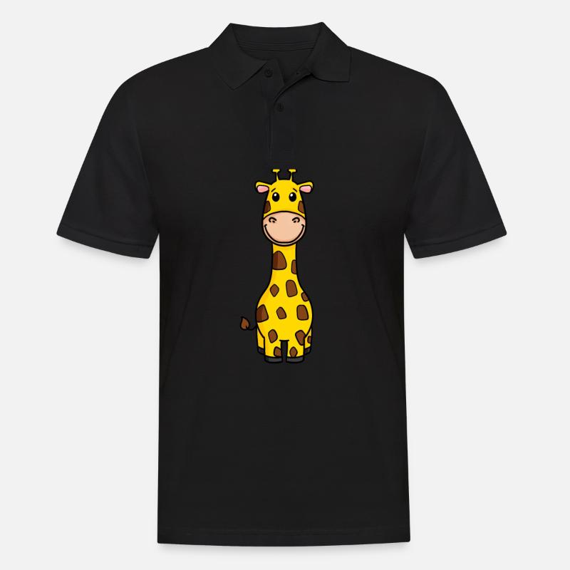Giraffe - Männer Poloshirt - Schwarz