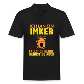 Imker Honig Imkerei - Männer Poloshirt - Schwarz - Vorne - Kai (181cm)