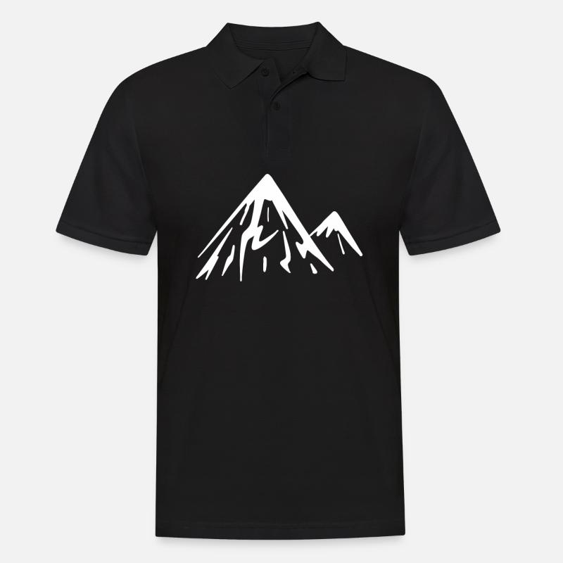 Berg Berge - Männer Poloshirt - Schwarz