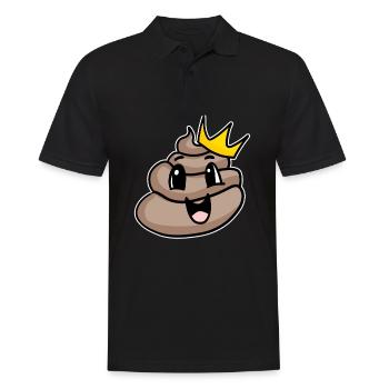 Poop King - Men's Polo Shirt - black - Front - Kai (181cm)
