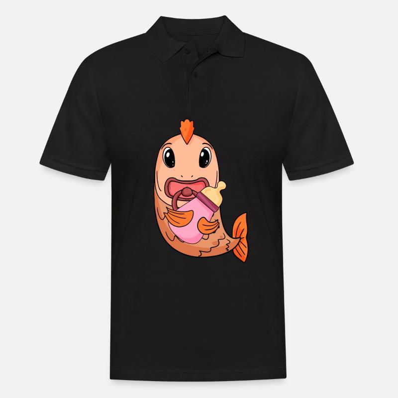 Bébé poisson - Polo Homme - noir