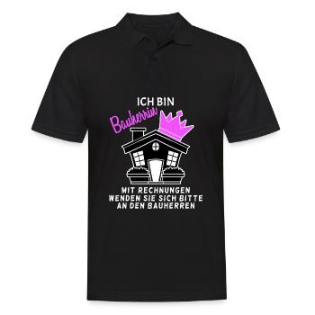 Bauherrin Hausbau - Männer Poloshirt - Schwarz - Vorne - Kai (181cm)