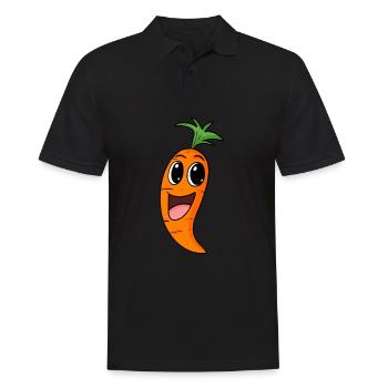Carotte Carotte Carotte Légumes - Polo Homme - noir - Devant - Kai (181cm)
