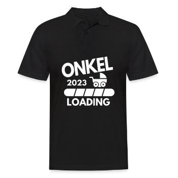 Onkel 2023 - Onkel werden - Männer Poloshirt - Schwarz - Vorne - Kai (181cm)