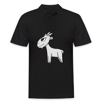 Goat Goat Buck - Men's Polo Shirt - black - Front - Kai (181cm)