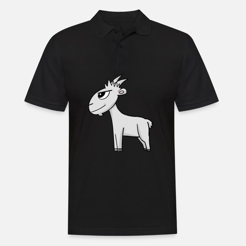 Ziege Ziegenbock Bock - Männer Poloshirt - Schwarz