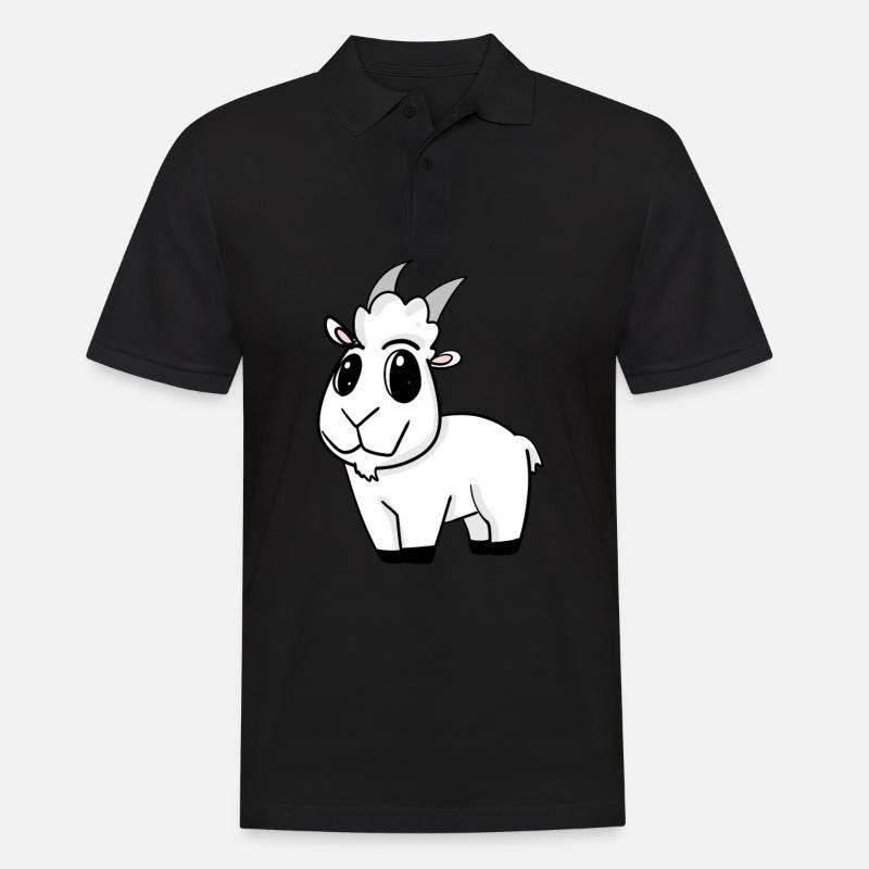 Ziege Ziegenbock Bock - Männer Poloshirt - Schwarz