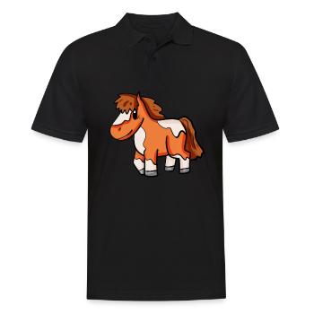 Cheval poney Shetland - Polo Homme - noir - Devant - Kai (181cm)