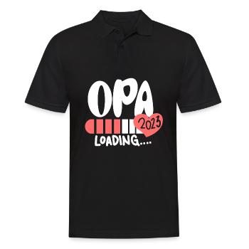 Opa 2023 - Opa werden - Bald Opa - Männer Poloshirt - Schwarz - Vorne - Kai (181cm)