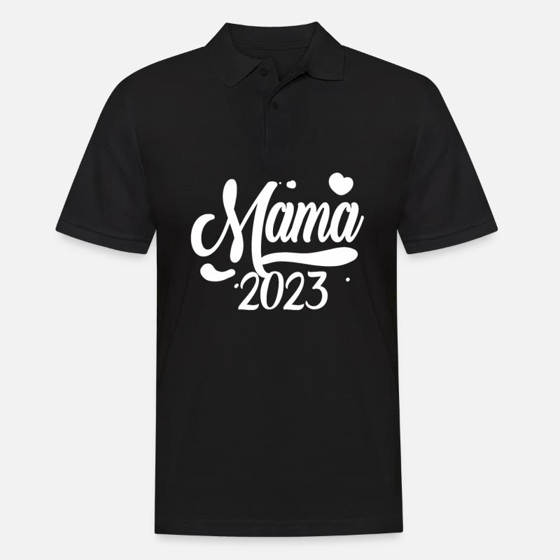 Mama 2023 Mutter - Männer Poloshirt - Schwarz