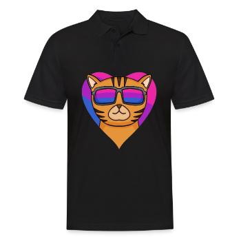 Cadeau bisexuel Bengal Cat Cat - Polo Homme - noir - Devant - Kai (181cm)