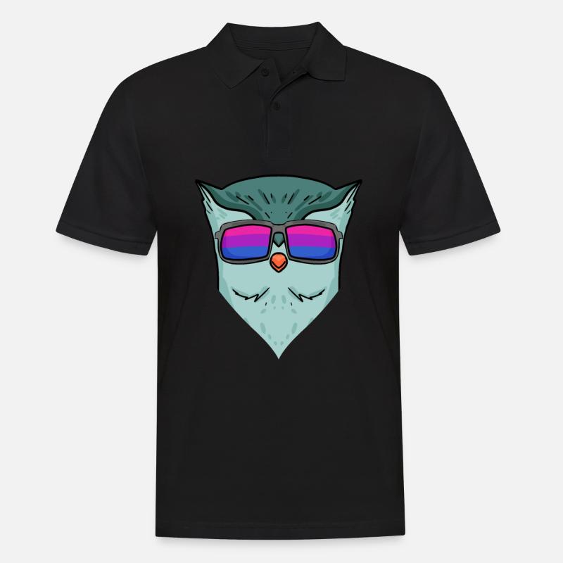 Bisexuell Eule Geschenk - Männer Poloshirt - Schwarz