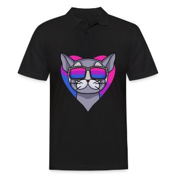 Cadeau bisexuel British Shorthair Cat - Polo Homme - noir - Devant - Kai (181cm)