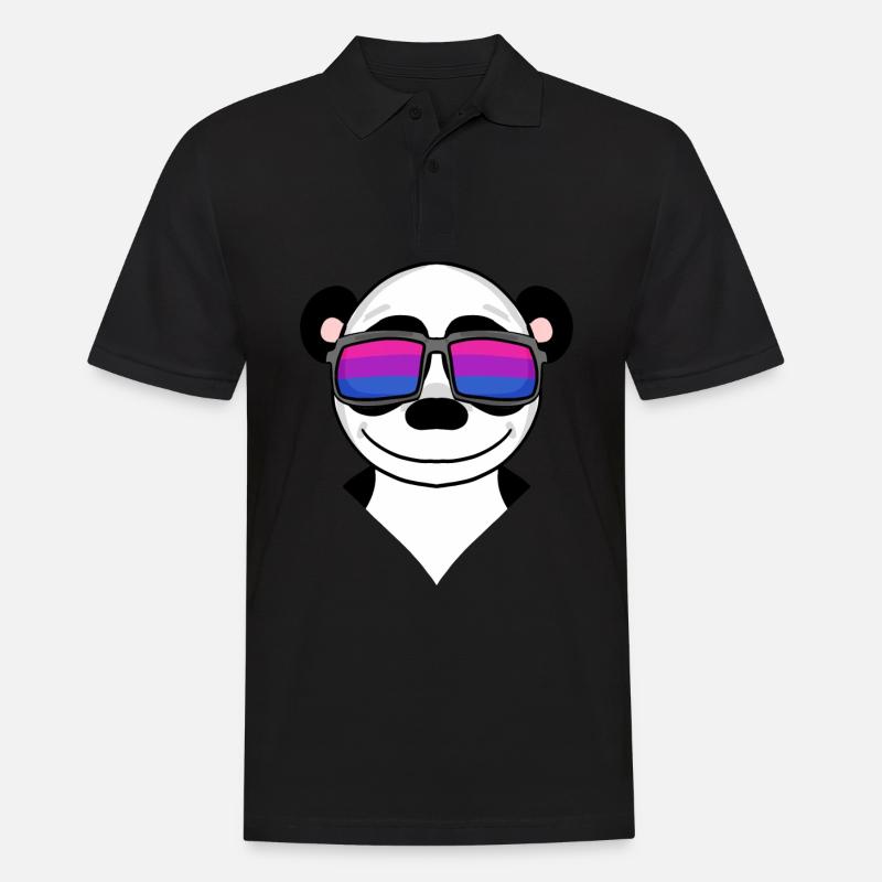 Bisexuell Panda Geschenk - Männer Poloshirt - Schwarz