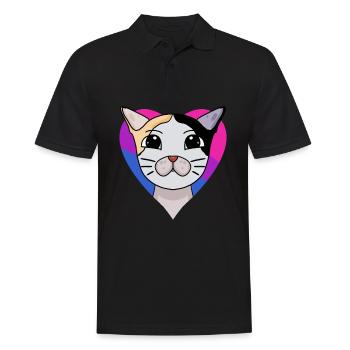 Cadeau bisexuel japonais Bobtail Cat - Polo Homme - noir - Devant - Kai (181cm)