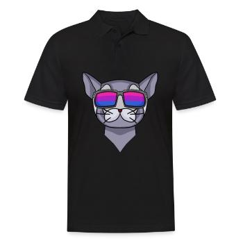 Cadeau bisexuel British Shorthair Cat - Polo Homme - noir - Devant - Kai (181cm)
