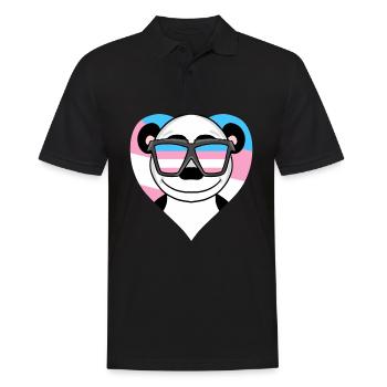 Transgender Transsexuell Panda Geschenk - Männer Poloshirt - Schwarz - Vorne - Kai (181cm)