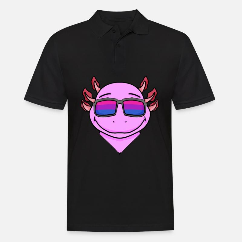 Bisexuell Axolotl Geschenk - Männer Poloshirt - Schwarz