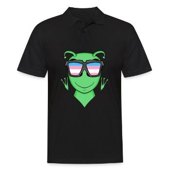 Transgender Transsexuell Alien Geschenk - Männer Poloshirt - Schwarz - Vorne - Kai (181cm)