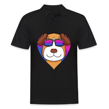 Cadeau bisexuel Jack Russell Terrier chien - Polo Homme - noir - Devant - Kai (181cm)