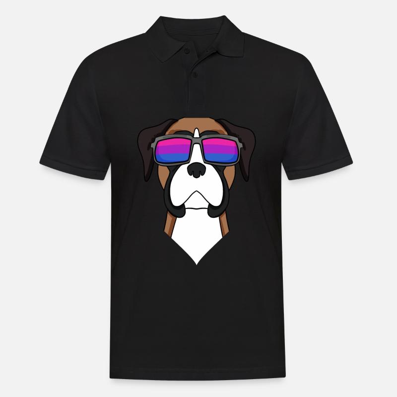 Bisexuell Deutscher Boxer Hund Geschenk - Männer Poloshirt - Schwarz