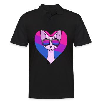 Cadeau bisexuel Sphynx Cat - Polo Homme - noir - Devant - Kai (181cm)