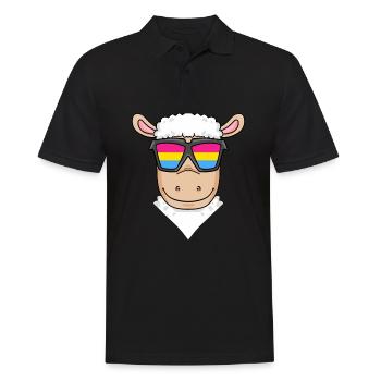 Pansexuell Schaf Geschenk - Männer Poloshirt - Schwarz - Vorne - Kai (181cm)