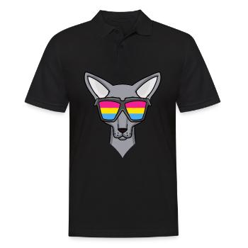Pansexuell Sphynx - Katze mit Brille - Männer Poloshirt - Schwarz - Vorne - Kai (181cm)