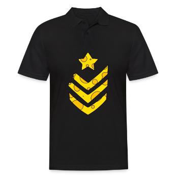 Käse Armee Medaille - Männer Poloshirt - Schwarz - Vorne - Kai (181cm)