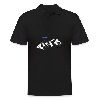 Paragleiten Gleitschirm - Männer Poloshirt - Schwarz - Vorne - Kai (181cm)