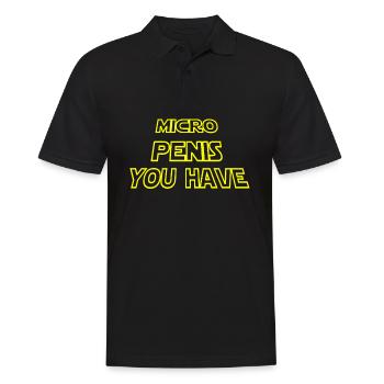 Micro Penis You Have | Galaxy Style - Männer Poloshirt - Schwarz - Vorne - Kai (181cm)