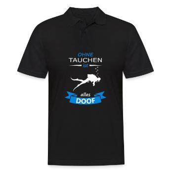 Diving divers - everything is stupid without diving - Men's Polo Shirt - black - Front - Kai (181cm)