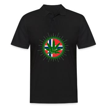 Norway Norwegen Cannabis - Männer Poloshirt - Schwarz - Vorne - Kai (181cm)