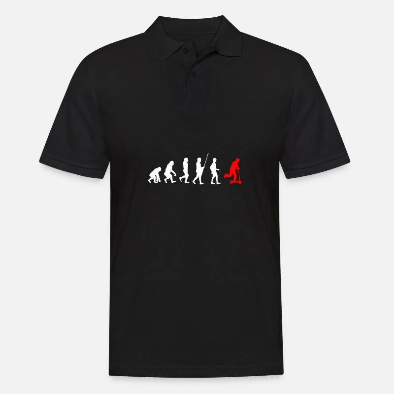 Evolution Escooter - Männer Poloshirt - Schwarz