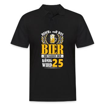 Beer 25 years old 25th Birthday Beer Stein Gift - Men's Polo Shirt - black - Front - Kai (181cm)