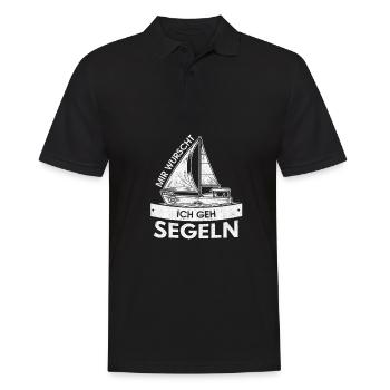 Ça ne me dérange pas de naviguer voilier yachtsman - Polo Homme - noir - Devant - Kai (181cm)