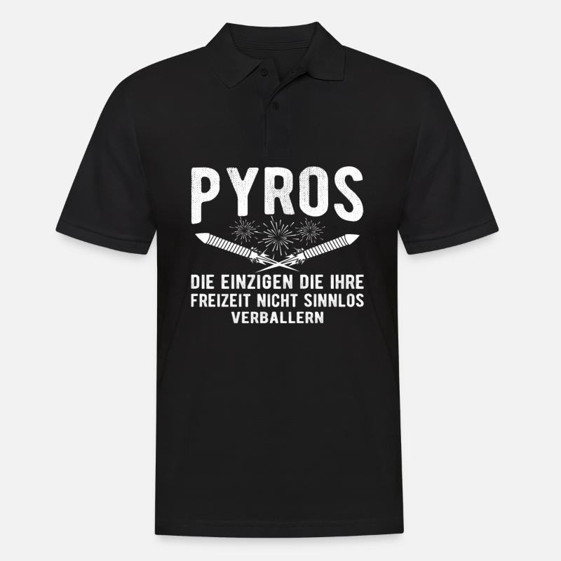 Pyros - Männer Poloshirt - Schwarz