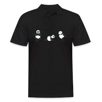 Panda Yoga Meditation Zen Namaste Gymnastik - Männer Poloshirt - Schwarz - Vorne - Kai (181cm)