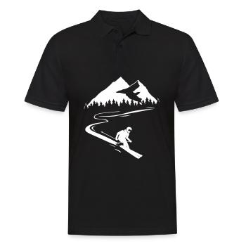Skieur montagnes ski d'hiver sports d'hiver - Polo Homme - noir - Devant - Kai (181cm)