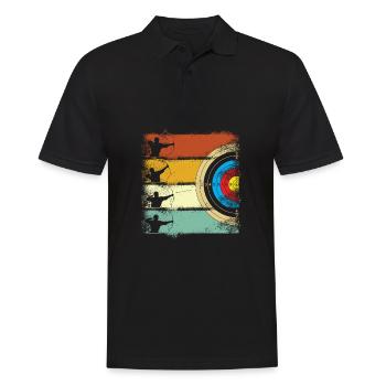 Archer archery bow retro gift - Men's Polo Shirt - black - Front - Kai (181cm)